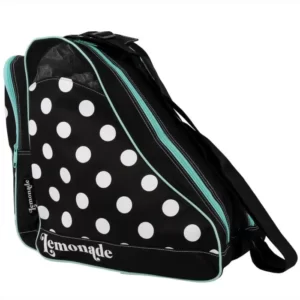 black skate bag with white spots