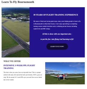 Original landing page
